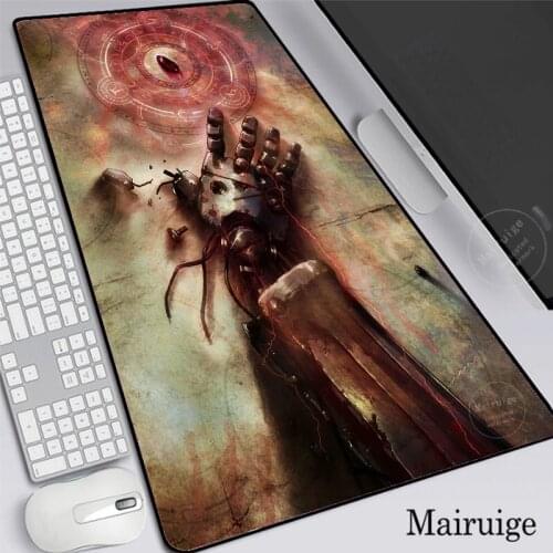 Anime Fullmetal Alchemist Gaming Large 400X900X3MM Rubber Mouse Pad Computer Mousepads XXL Lock Edge Mause Pad Keyboard Desk Mat