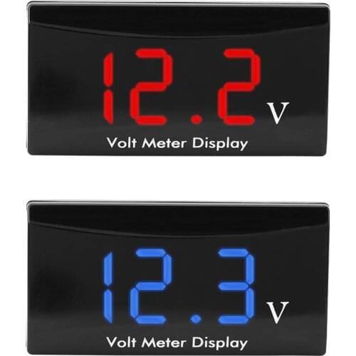 12V Digital LED Display Voltmeter Voltage Indicator Monitor Detector Volt Gauge Panel Meter For Car Motorcycle Big Promotion