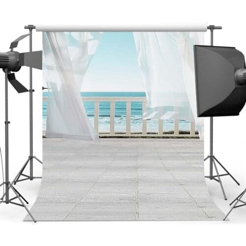 Mehofoto Sandy Beach Backgrounds Blue Sky Sea Backdrop Newborn Photography Background for Photo Studio CM-3955