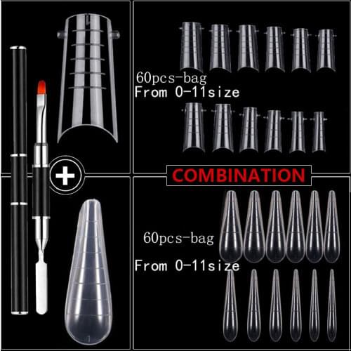 Upper Forms For Nails Quick Building Gel Mold Extension Tips Dual Forms DIY Art Mold Form For Nail