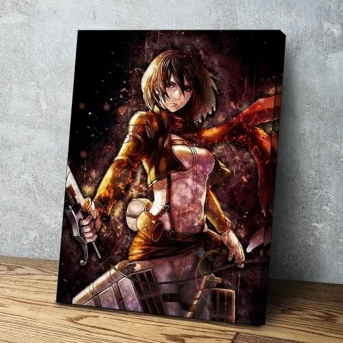 HD Prints Attack on Titan Poster Wall Art Mikasa Poster Home Decoration Bedroom Bedside Background Modular Japan Anime Pictures