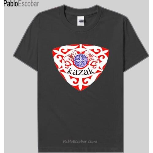 Kazakhstan KAM Kazakh short-sleeved T-shirt male KAZAKH totem Special ethnic half-sleeved Kazakhstan clothes summer Fashion 14