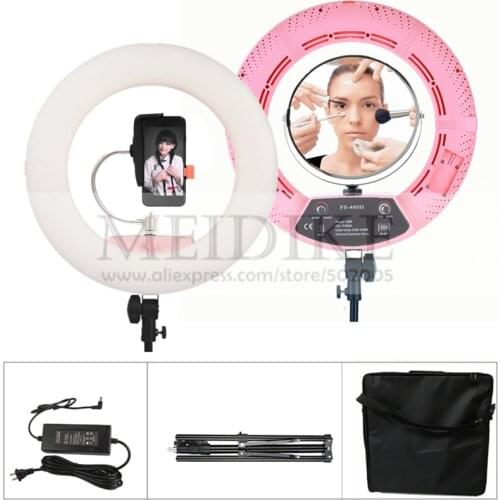 Yidoblo LED Ring lamp FS-480II Bio-color adjustable beauty salon makeup 48W 240 LEDS Ring Light LED Lamp+ 2M standing + Bag Kit