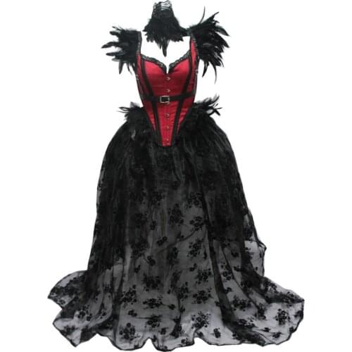 Corset Dress Floor Length Flowers Sets Holidays Costumes