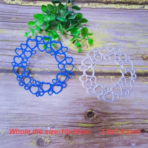 Round heart craft Dies Metal cut die Cute Scrapbooking Paper card making dies Embossing 2019