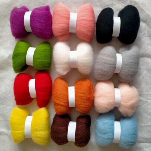 1 Set beginner wool felting doll cute animals commonly used 10 colors