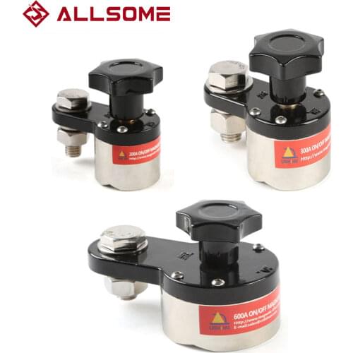 ALLSOME On/Off Magnetic Welding Ground Clamp Rare Earth Switchable Magnet Welding Holder 200A/300A/600A