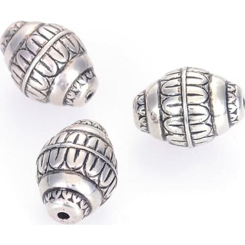 Miasol 40 Pcs 20x15MM Plating Acrylic CCB Antique Design Stripe Oval Spacers Charms Beads For Diy Bracelet Bangle Jewelry Making