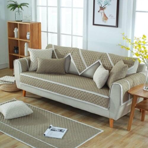 Non-slip Couch Sofa Cover Cushion Pillowcase 6 Solid Colors Multi-size Simple Fashion All Seasons Universal