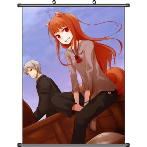 October update Japanese Decorative Pictures Anime Spice and Wolf Kraft Lawrence & Holo Home Decor Wall Scroll Poster