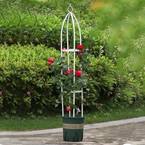 2020 Wrought Iron Flower Stand Garden Plant Flower Vine Rack Climbing Planter Trellis Support Metal Flower Plant Display Bracket
