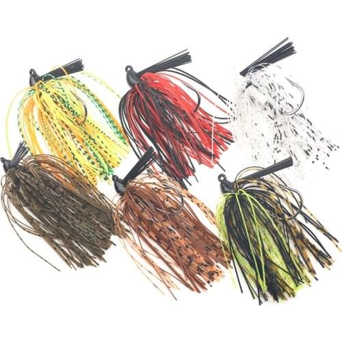 Jig Fishing Lures Silicone Bass Skirts Buzzbait Pesca Artificial Bait Wobbler Rubber For Pike Walleye Head Buzz Swim Flip Drag