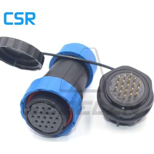 SD28TP-ZM, 22pin Waterproof plug socket panel mount LED cable connector, Automotive connector, outdoor waterproof connectors