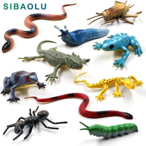 Dragonfly Ant Spider Frog insect snake figurine Animal model home decor miniature fairy garden decoration accessories modern toy