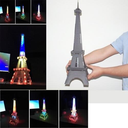 Light Cube Kit Eiffel Tower LED Music Spectrum Electronic DIY Production Parts DIY KIT Creative Gift DIY Decorations