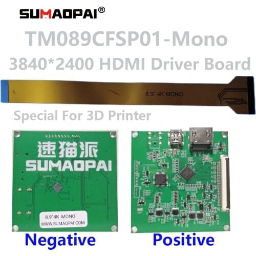 3D Printer Light Curing TM089CFSP01 Screen 8.9inch Mono 4K 3840*2400 Resolution HDMI to MIPI Driver Control Board