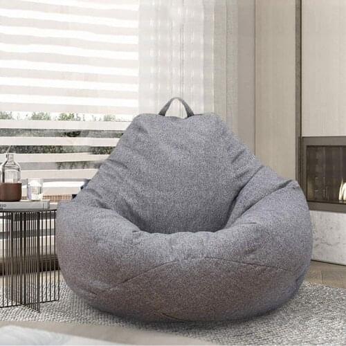 Xl Size 100*120cm Lazy Sofa Bean Bag Cloth Cover Without Filler Tatami Chair for Bedroom Living Room Home Furniture