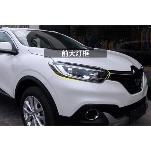 Higher star ABS chrome 2units car headlamp decotraion trim+4units taillight decoration trim for Renault Kadjar 2015