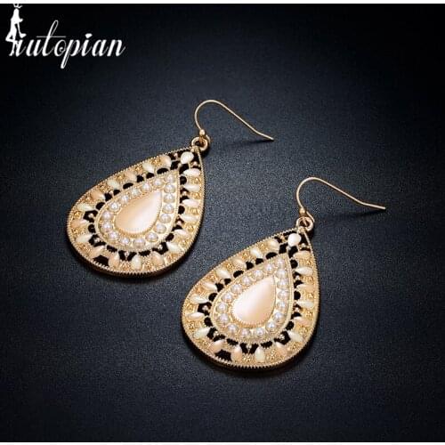 Iutopian Brand Vintage Simulated Pearl Drop Earrings Brincos For Women Top Quality Classic Design #SP006