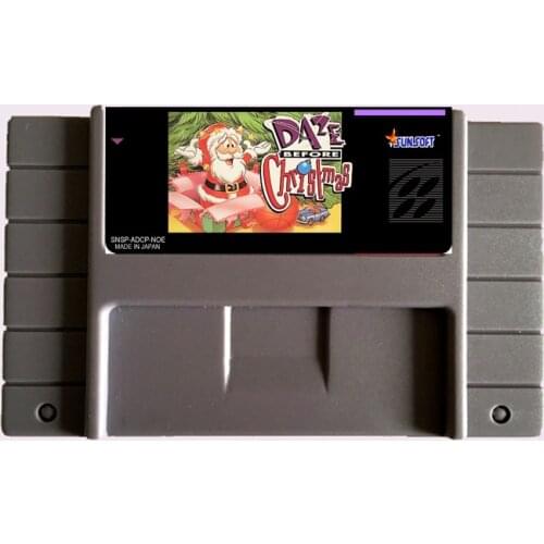 High Quality 16 Bit Daze Before Christmas NTSC Big Gray Game Card For USA Version Game Player