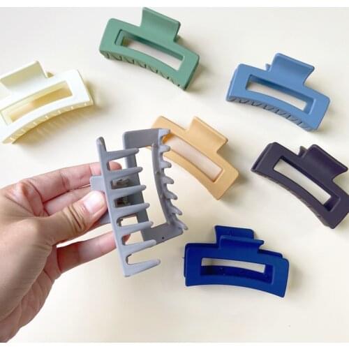 South Korea ins hair catching square clip headdress hairpin back head simple temperament large catching clip bath shark clip