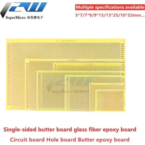 Butter epoxy board PCB circuit board 5*7 7*9 9*15 12*18 glass fiber board universal board hole board