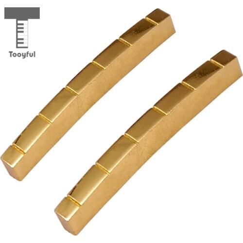 Tooyful 2Pcs TL ST Electric Guitar Curved Brass Nut Musical Instrument Accessory