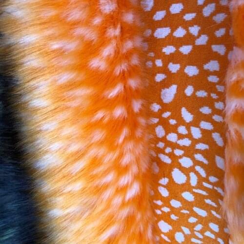 Pineapple Faux fox Fur plush fabric for Garment Home Textile Counter Backgroud DIY Imitation Fur Fabric Materials 0.5X1.8M