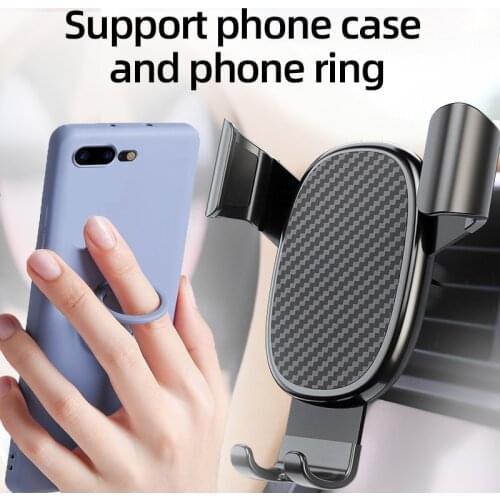 Solid Car Phone Holder Mobile Phone Holder For Car Holder Phone Stand Steady Fixed Bracket Support Gravity Sensing Auto Grip