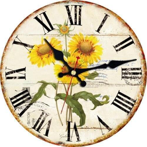 Silent Clock Yellow Sunflower Battery Operated Home Wall Clock summer Tropical Daisy Flower Quartz livingroom Decor