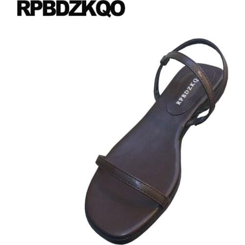 Soft brown flat 2019 holiday slingback designer black casual shoes summer ankle strap women roman ladies comfortable two sandals