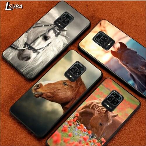 Animal Horse for Redmi K30 K30S K30T K20 10X 9i 9 9A 9C GO 8A 8 7 6 6A 5A 4X S2 Pro Plus Ultra Black Phone Case
