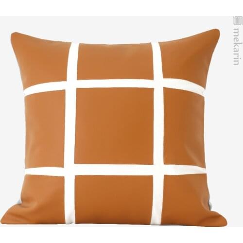 Designer original pillowcase art leather cushion cover home bedroom sofa decoration decorative cushion cover 45*45cm