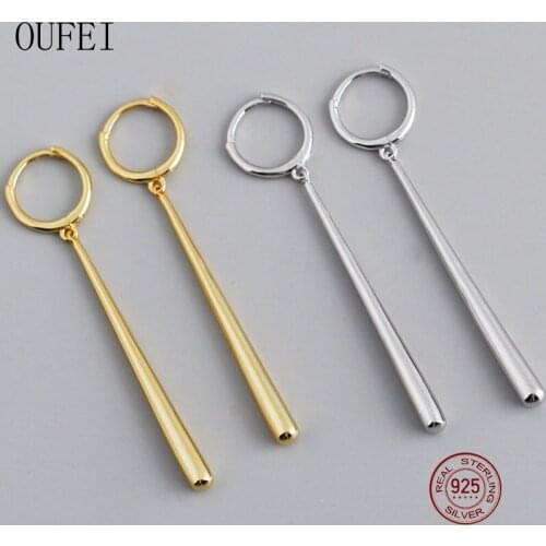 OUFEI Long Earrings For Women 925 Sterling Silver Earrings Round Charm Tassel Earrings New Luxury Accessories Jewelry