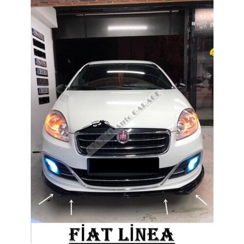 For Fiat Linea Front Bumper Attachment Lip 2003-2020 Piano Glossy Black Splitter Diffuser Universal Spoiler Bumper
