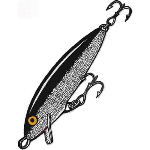 Personality Fishing Lure Car Sticker Occlusion Scratch Motorcycle Accessories Waterproof Decal Cover Scratches Waterproof