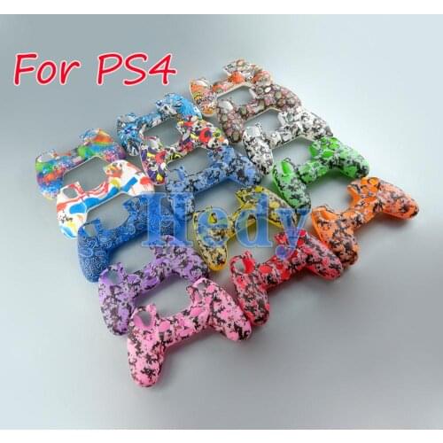 Camouflage Soft Silicone Gel Rubber Case Cover For SONY Playstation 4 PS4 Controller Protection Case For PS4 Pro Slim Game