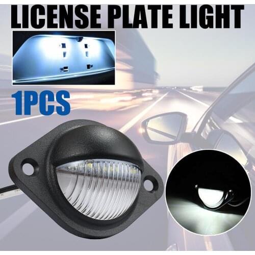 License Plate Light 3 LEDs 12V 24V Rear Tail Licence Number Plate Light Lamp LED Universal For Trailer Truck Lorries Van Caravan