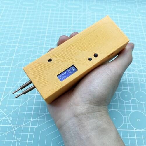 Mini handheld household18650 lithium battery spot welder, automatic trigger double pulse spot welding machine needle detachable
