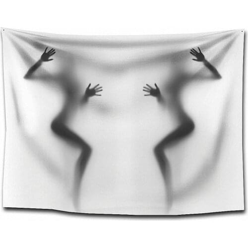 Young Woman Buttocks Sexy Artistic Poster Wall Carpet Canvas Painting Flags Banners Tapestry Bedside Background Wall Hanging K8