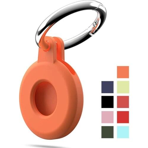 New For Apple Airtag Liquid Silicone Protective Case For Apple Locator Tracker Anti-Lost Device Keychain Protective Sleeve
