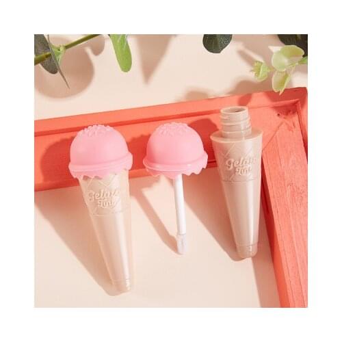 10ml new Ice Cream Cone Plastic Lipgloss Empty Tube Cosmetic Lip Gloss Packaging Container with Stopper