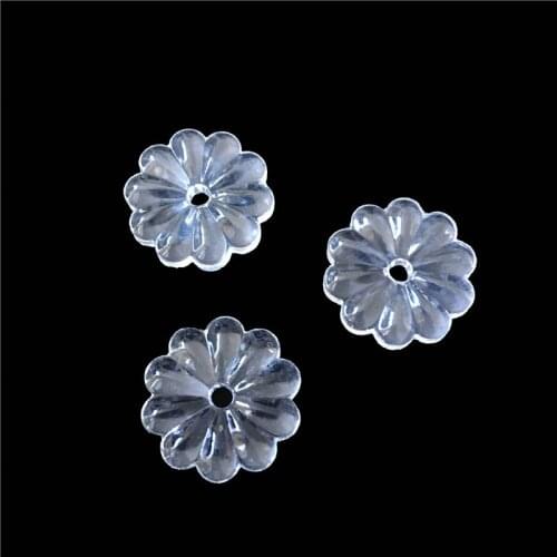 All Sizes Clear Crystal Rosettle Beads Chrysanthemum Shape Glass Chandelier Parts For Curtain DIY Decoration