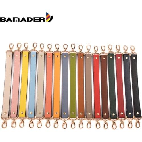 BAMADER 2.5X35CM Leather Handles Strap Lychee Pattern Handbag Wrist Band Bag Strap Woman O bag Shoulder Strap Handle Accessories