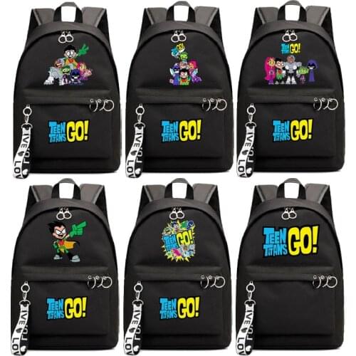 New Teen Titans Go School Backpacks Boys Girls book bags Students Schoolbags Men Women Travel Mochila Teens Laptop Rucksack