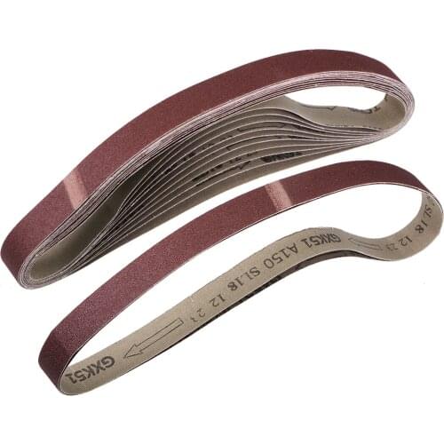 Uxcell 12pcs 1-inch X 30-inch(25mm X 765mm) Sanding Belt 150 Grit Aluminum Oxide to wood, plastic, fiberglass steel etc