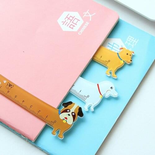 Y57 w16 Stationery w22 Puppy Dog r10 Maths Study Student Supply CreativeChildren Promotion Kids Ruler