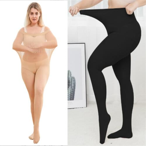 Women plus Large size stretch pantyhose sock Fat girl Stockings YF050