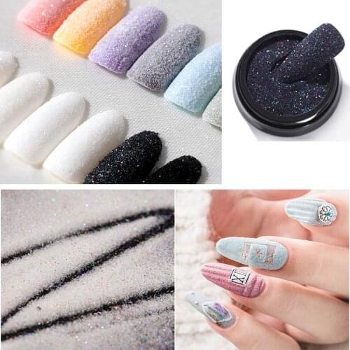 1 Box Black White Sugar Aurora Nail Glitter Powder Starlight Effect Chrome Powder Dusts Laser Glitter Nails Art Decoration Tips