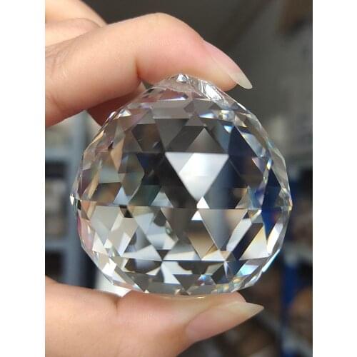 30mm 1pcs Multicolor Crystal Glass Faced Chandelier Ball Hanging Pendant Wedding Parts Free Shipping